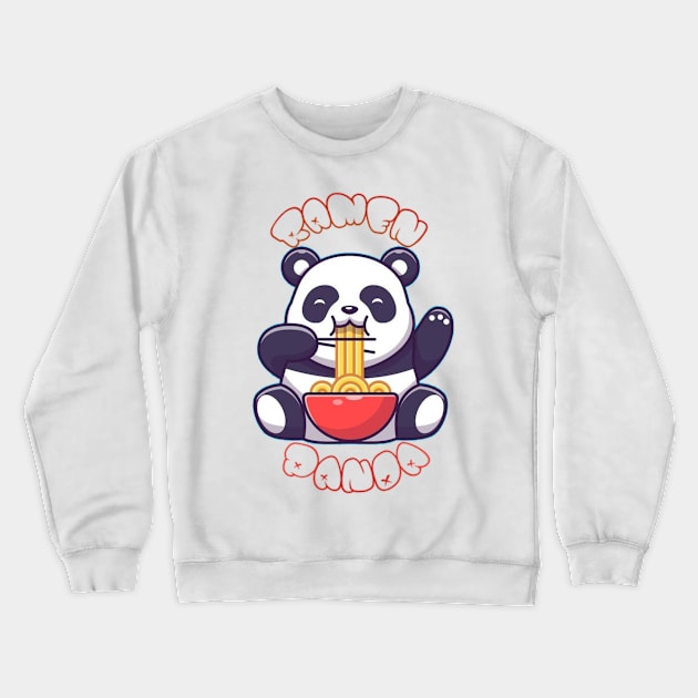 Ramen Panda Crewneck Sweatshirt by World Famous Pandas